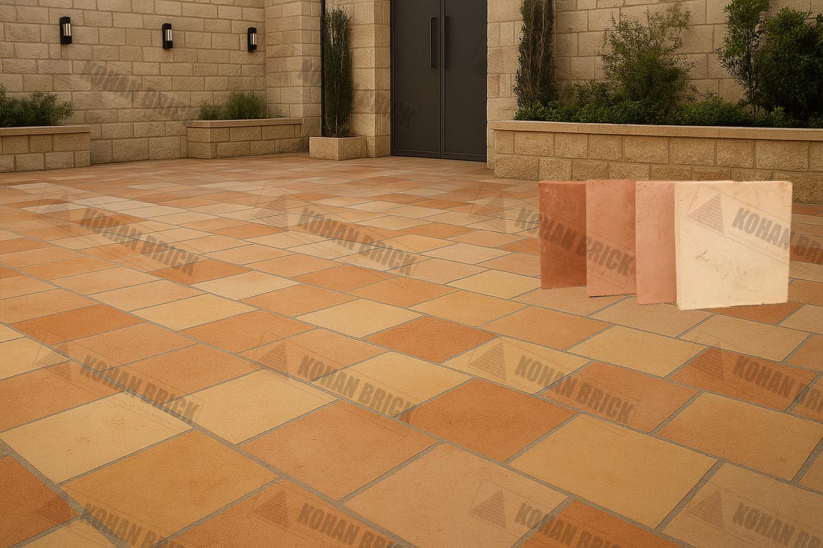 آجر ختایی کف، لیست قیمت آجر ختائی با کیفیت در 4 رنگ مختلف