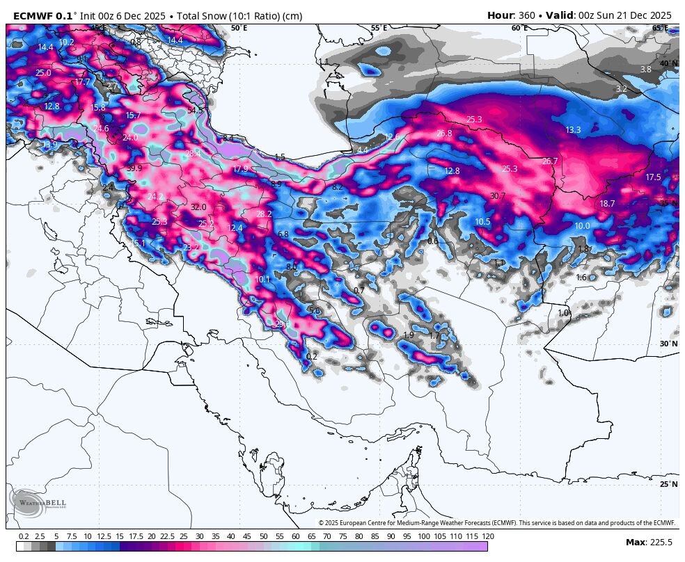 هفته پربارش در راه است؛ بارش‌های بالای ۱۰۰ میلی‌متر در برخی نقاط کشور