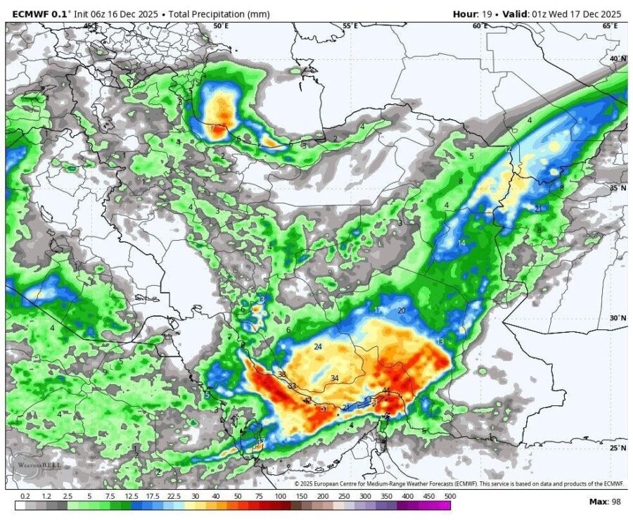 هشدار کاهش ۱۵ درجه‌ای دما در ۲۲ استان با نفوذ توده هوای سرد از فردا