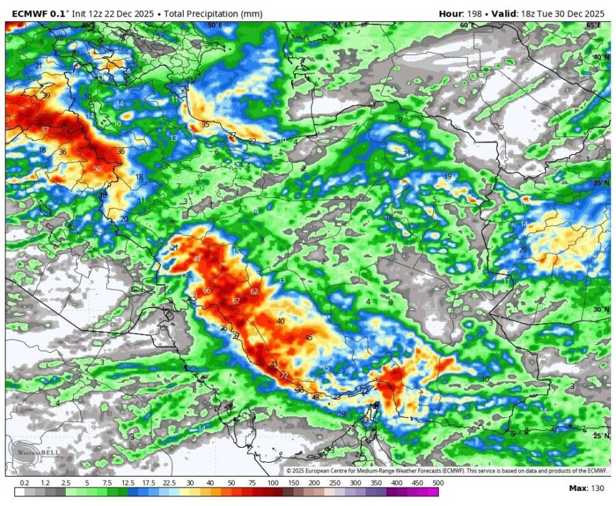 ورود سامانه بارشی جدید به کشور از امشب؛ بارش برف و باران در ۱۵ استان