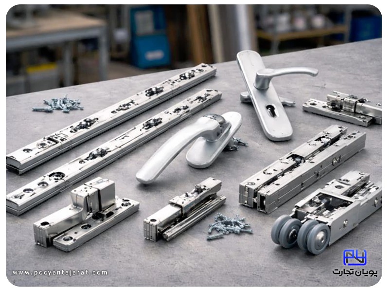 بررسی کامل یراق‌آلات درب و پنجره آلومینیومی؛ انواع، کاربردها، برندها و نکات انتخاب حرفه‌ای