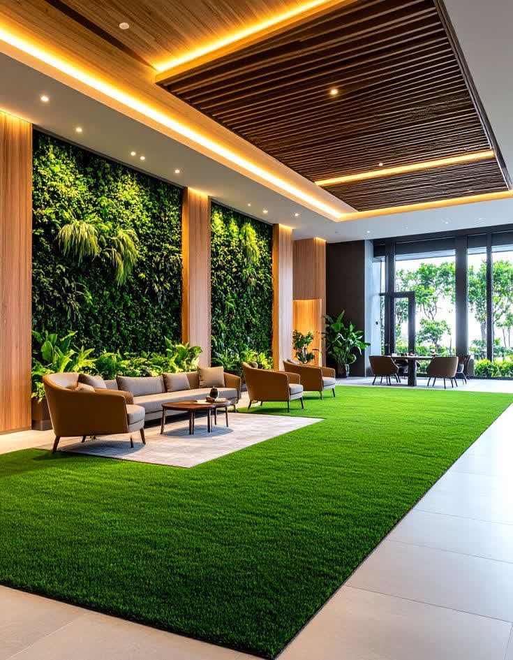 دیوار سبز سبک جدید