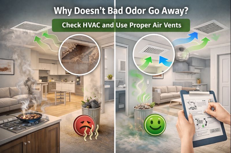 چرا بوی نامطبوع آپارتمان از بین نمی‌رود؟ بررسی فنی سیستم گردش هوا