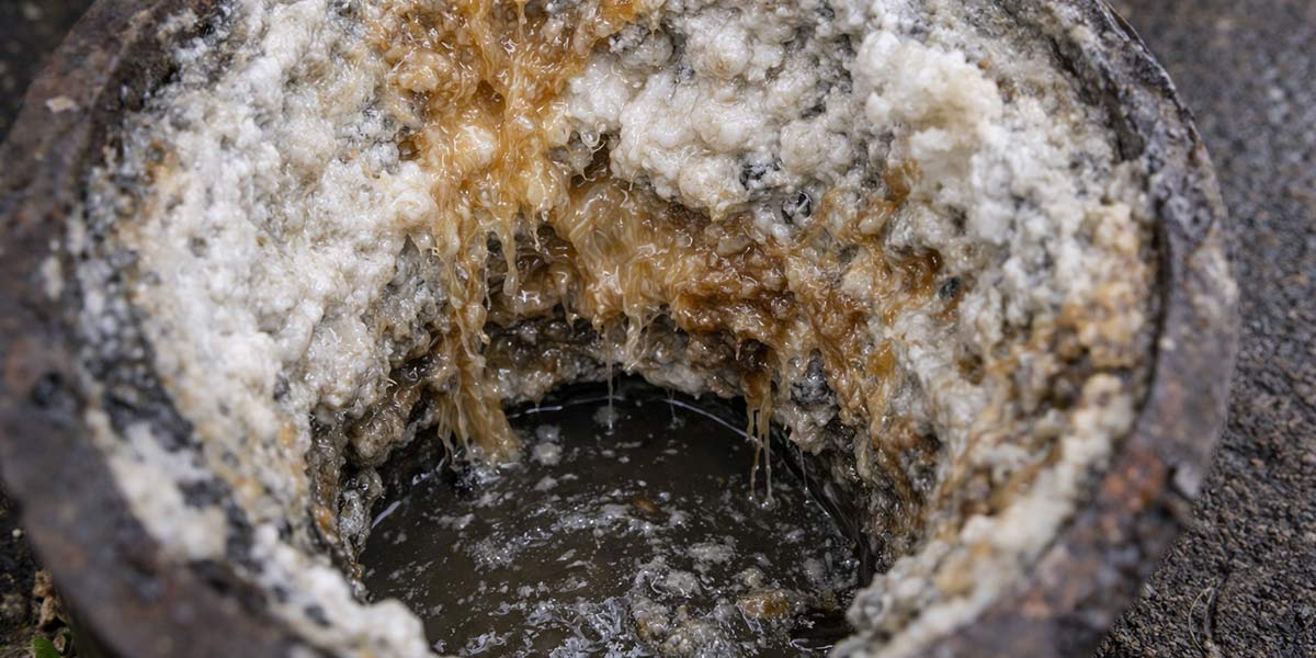 تصویر صابونی شدن چاه فاضلاب