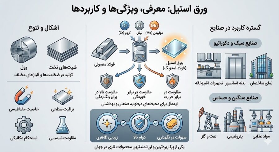 اینفوگرافی ورق استیل