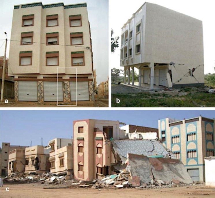 نمودار توزیع شدت خسارات زلزله بر انواع سازهها