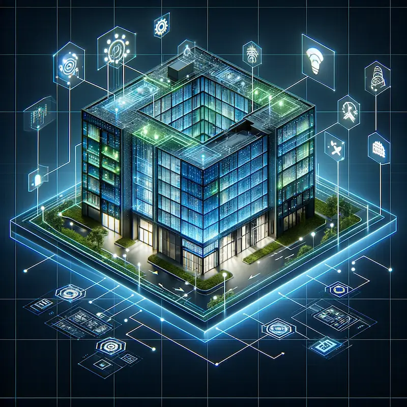 دستگاه‌های IoT در ساختمان هوشمند برای کنترل نور و انرژی